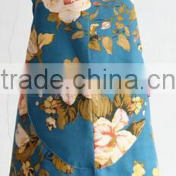 TC wholesale fabric cotton apron with adjustable collar halter