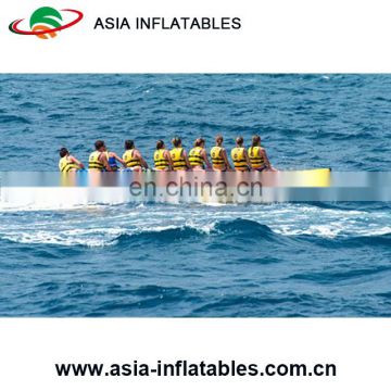 6 Seats Inflatable Flying Fish Water Banana Boat New Design Dolphins Shape Boat Popular for Sale
