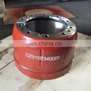 Truck axle spare parts brake drum dz9160340006 for Dongfeng