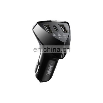 Remax Alien RCC-214 Three output interface 18W high power Type C Qc 3.0 Delicate Appearance Phone Usb Car Charger