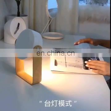 Retractable wooden table light touch dimmable cordless lamp foldable warm white soft eye caring night light