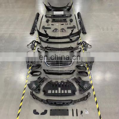 For Benz S class W222 2014 2015 2016 2017 2018 2019 2020 turning to S63 S65 model with front bumper and rear bumper sopilers