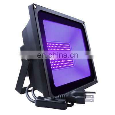 60W UV LED Flood Light with Plug IP66 Waterproof for Party Stage Outdoor or Indoor UV Flood Light