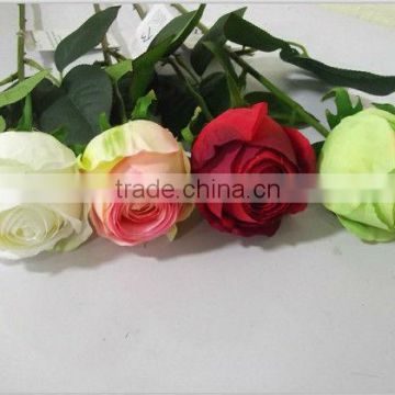 pretty popular fashion red lifelike artificial valentine rose with high quality