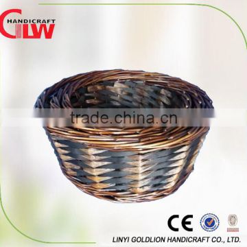 Set of 3 round willow hand woven storage basket wholesale