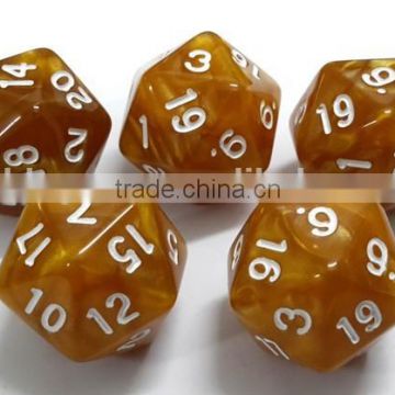 High quality Acrylic 20 sided dice
