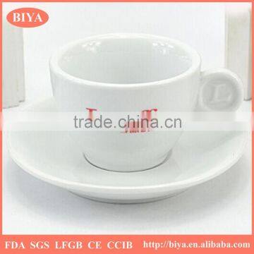 coffee cup set wholesale ceramics white fine porcelain espresso lucaffe coffee cup and saucer and dish,accept custom logo