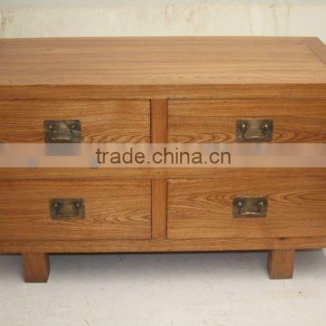 chinese antique living room natural color cabinet