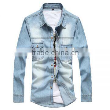 Latest new model jean shirts for men 2016