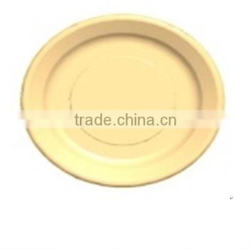 7 inch Biodegradable Bamboo Pulp Round Food Packing Plate