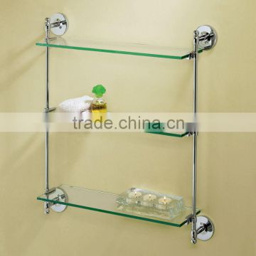Tempered glass wall shelf with EN12150 certificate