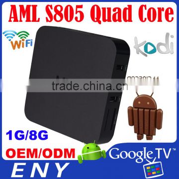 AML S805 Quad core kodi14.0 MXQ Google Android4.4.2 4K Ott TV box STB