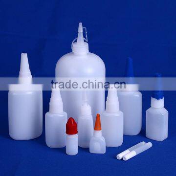 empty clear hdpe fast rubber bottle packing