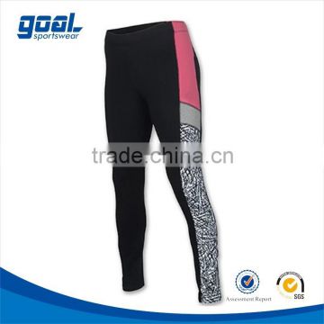 Wholesale ladies fitness clothing lycra sublimation sport compression pants
