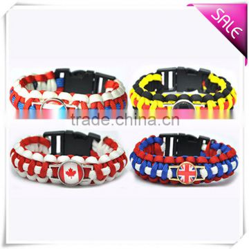 Promotion 7 Strand polyester cord 550 bracelet paracord with logo