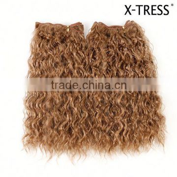 27 strawberry blond Modern style excellent quality long curl high tempreture flame retardant synthetic hair extension weaves