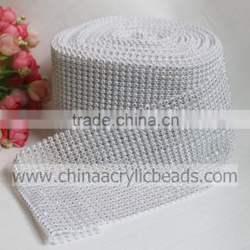 10Yard 24 rows white diamond crystal tape rolls sparkle wedding wrap roll decoration