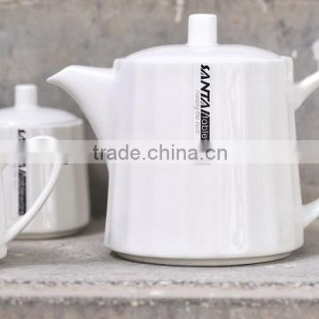 Hotel used 900ML fine porcelain tea pot with round cover