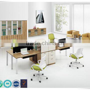 Wholesale luxurious MDF four-seater office furniture desk workstation