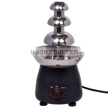 New improvement high quality 3 tiers stainless steel Led Home chocolate fountain with factory price