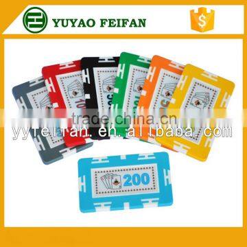 Customize rectangular poker chips 29g ABS rectangular poker chips
