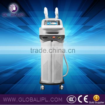 New design! Hair removal and skin rejuvenation two handpieces ipl machine