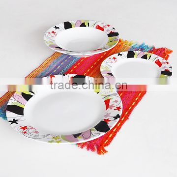 18pcs ceramic dinnerware set, porcelain with decal