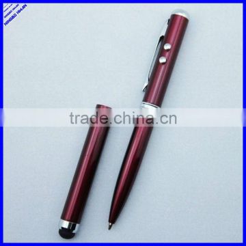 Multi functional metal 4 in 1 laser pointer pen stylus