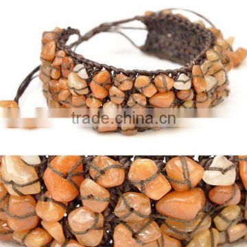Avatar inspired bracelets jewellery - Agate (orange brown)