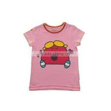 2012 fashion kids wholesale children funny carton printing preshrun cotton fashion designs round neck tee shirt china