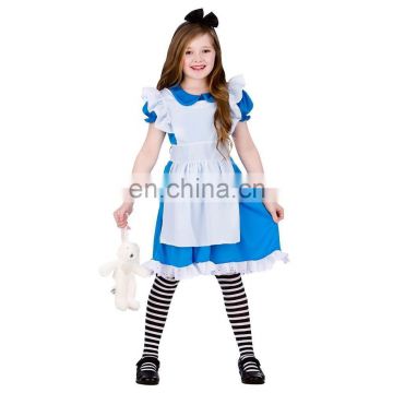 Sweet felt halloween alice in wonderland costumes fancy dress costume for kids FC2239
