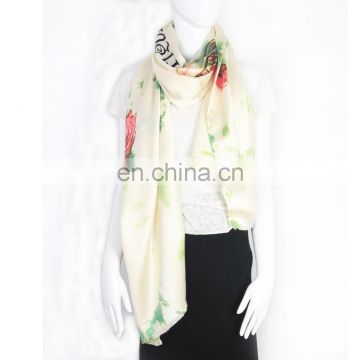 inner mongolia fashionable digital printing silk cashmere blended scarf
