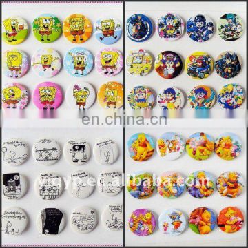 Hot sale Promotional colorful cartoon round metal pin button Badge