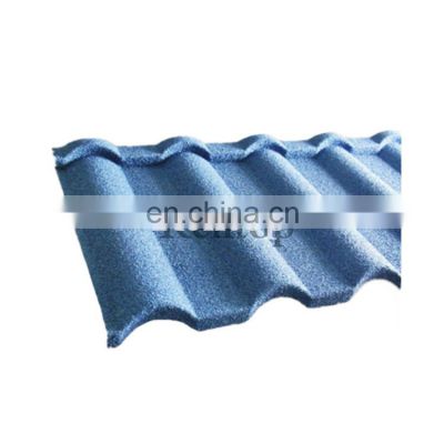 Milano Pure Blue Color Stone Coated Metal Roofing Prefab Villa House Use Galvalume Roofing Sheet Direct Sale From Manufacturer