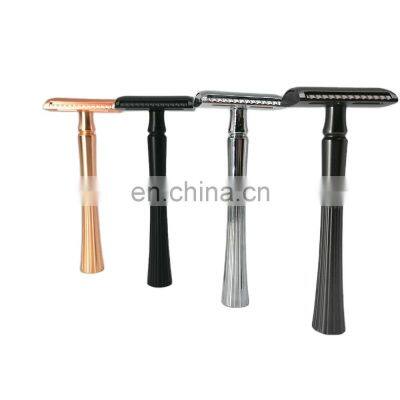 Nice design zinc alloy material straight shape safety razor for men for mens personal care
