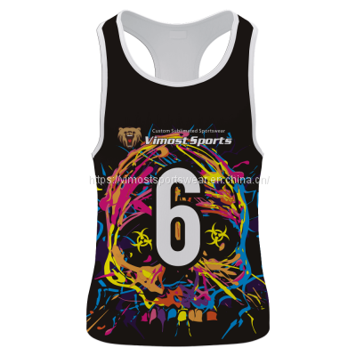 men's hot sublimated singlet with full customization