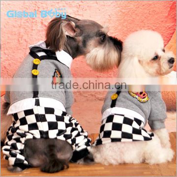 2014 Wholesale Hounds-tooth Stocked Fashion Dog Pet Clothes For Couples
