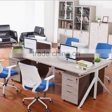 High quality unique style wooden modern office cubicles for 4 person (SZ-WS259)