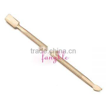 Good quality stainless stell gold color nail cuticle pusher