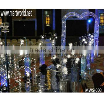 2016 Latest crystal LED column with changeable light;Factory price crystal LED pillar wedding decoration(MWS-003)