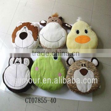 Plush Cushion Animal Head Shape, Cute Animal Image Stuffed Cuhsion For Kids
