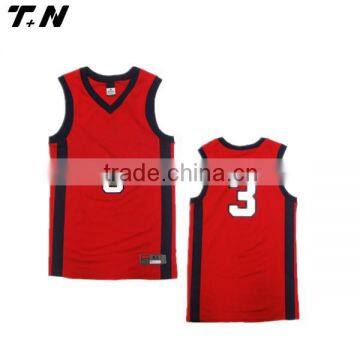 100%polyester digital print v-neck basketball jersey