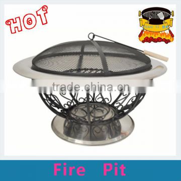 30 inch flower basket Stainless Steel fire pit