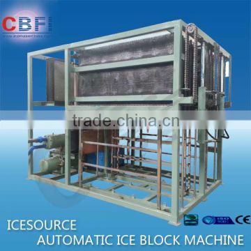 Direct evaporative automatic block ice machine