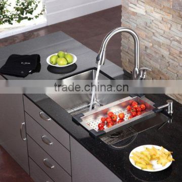Modern Kitchen Design Handmade Stainless Steel Double Bowl Kitchen Sink For Australia USA market 3218