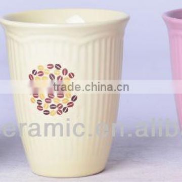 Ceramic COlored coffee cup without handle