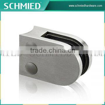 SS 304 D shape midium railing glass clamp for round pipe