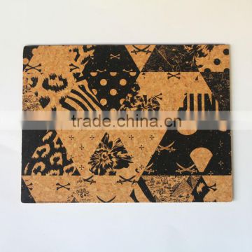 Custom made - full printing cork table mat cork mat , cork placemat