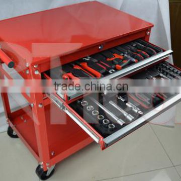 2015 NEW ITEM 130 pcs RT TOOL cabinet tools set in 2 drawer trollery cabinet