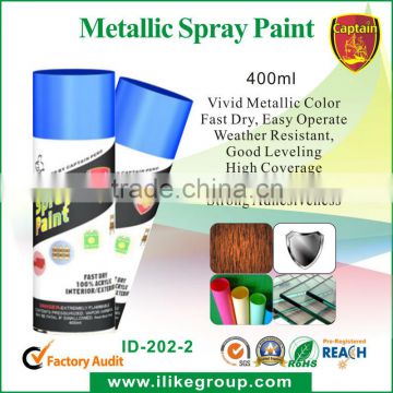 Metallic spray paint chrome color